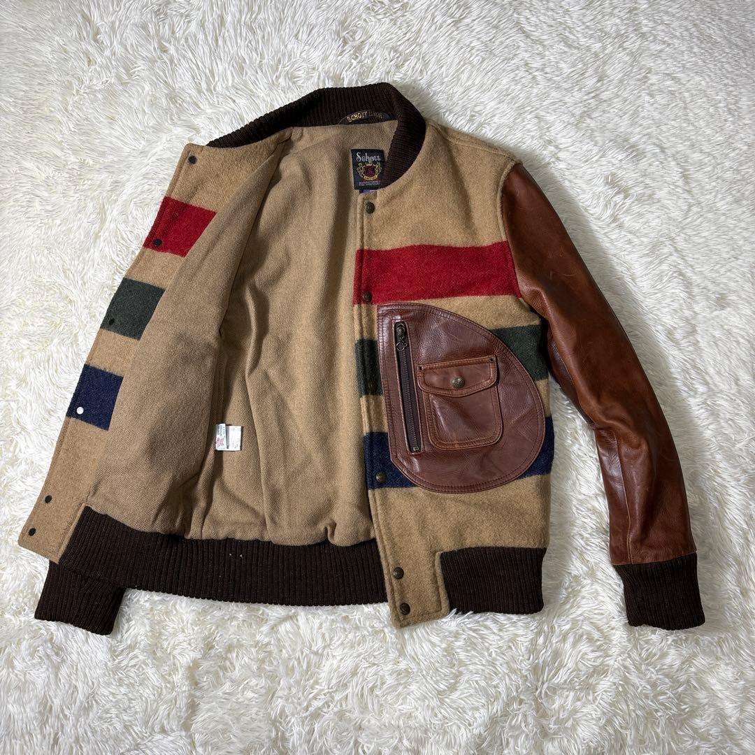 希少✨schott✖︎wool rich ショット❌ウールリッチ別注　スタジャン