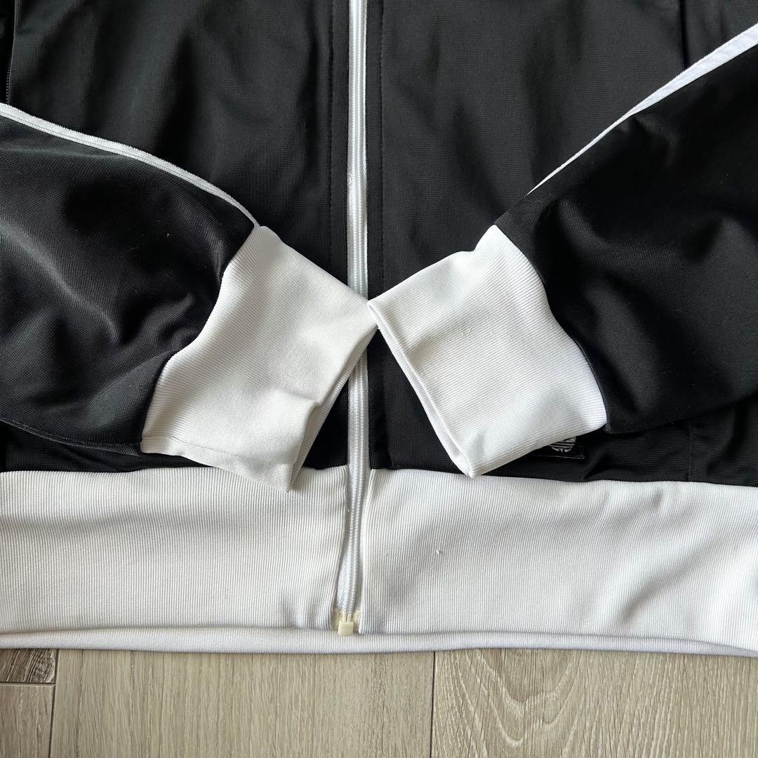 adidas アディダス トラックジャケット ジャージ 黒白 S 襟高