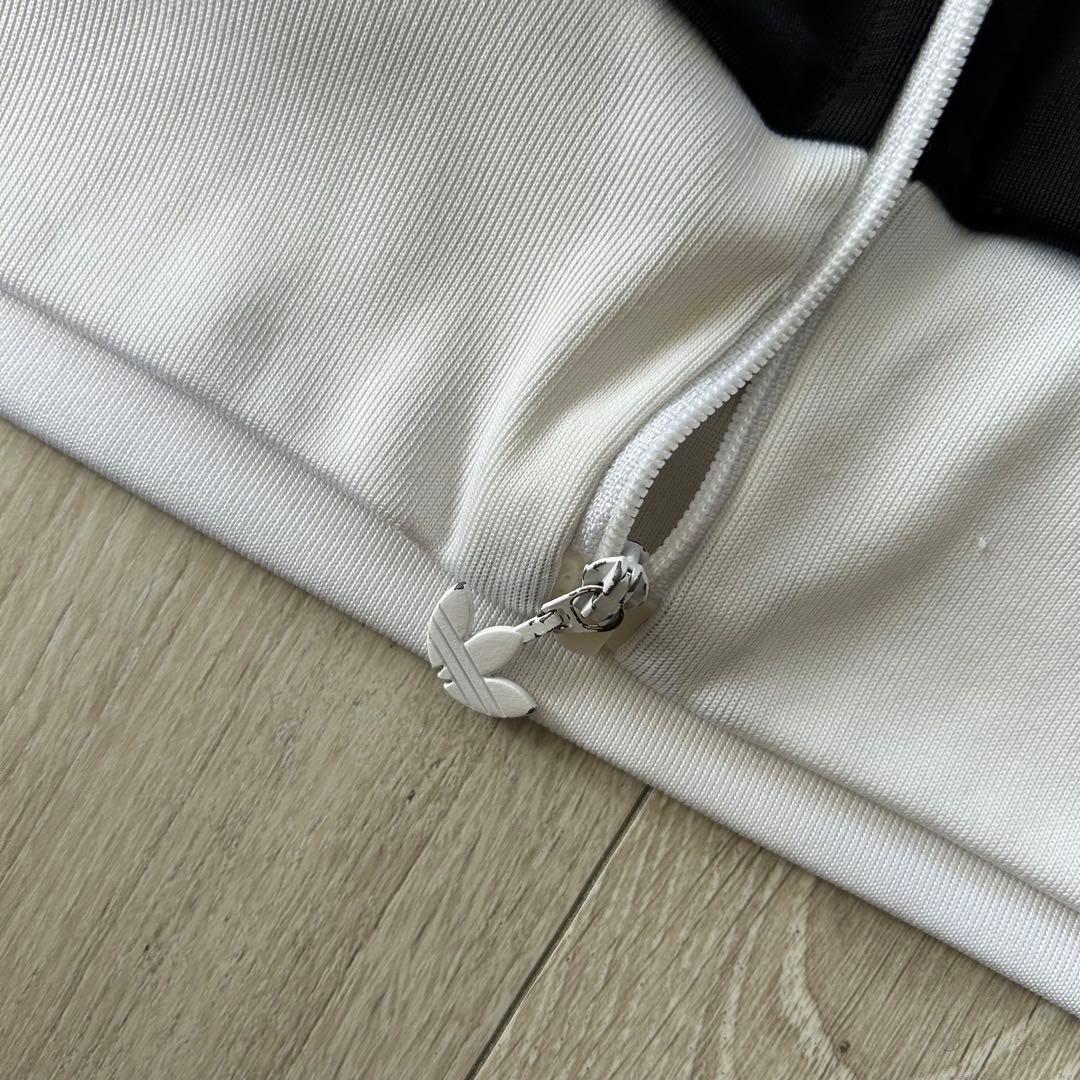 adidas アディダス トラックジャケット ジャージ 黒白 S 襟高