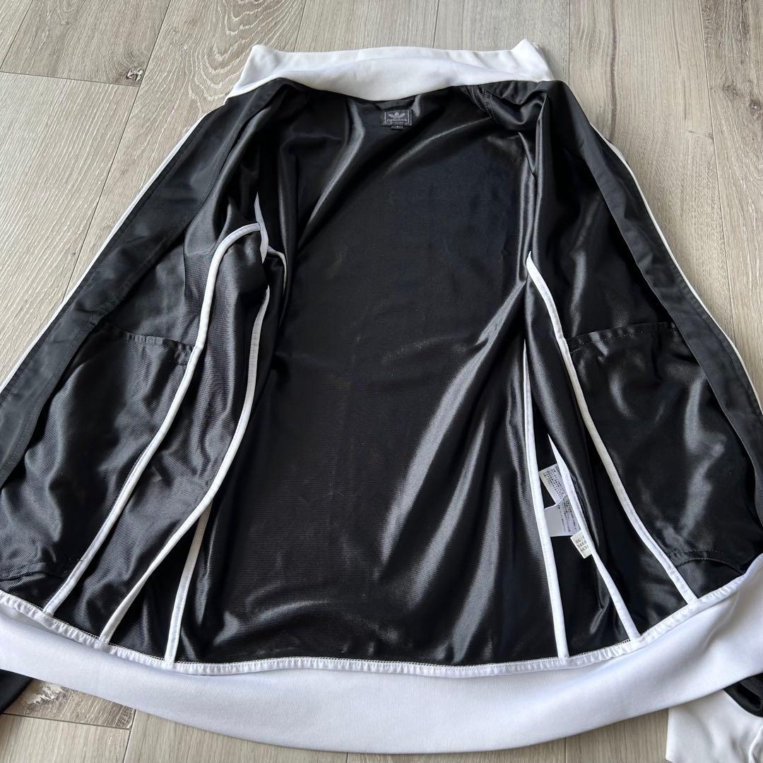 adidas アディダス トラックジャケット ジャージ 黒白 S 襟高
