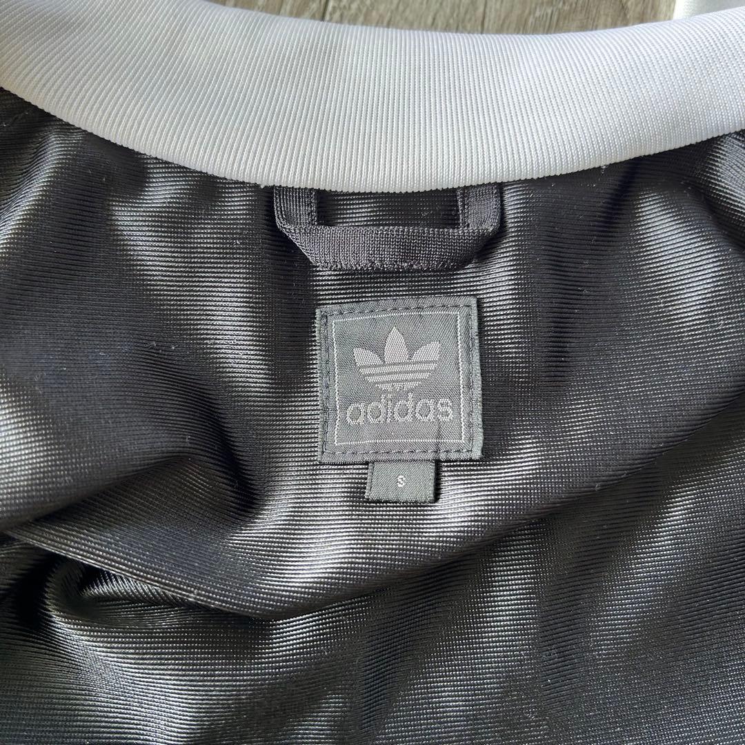 adidas アディダス トラックジャケット ジャージ 黒白 S 襟高