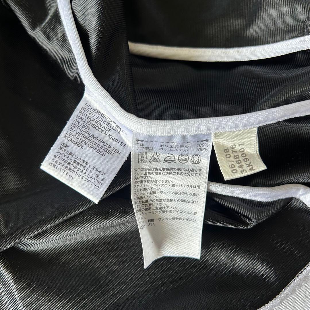 adidas アディダス トラックジャケット ジャージ 黒白 S 襟高