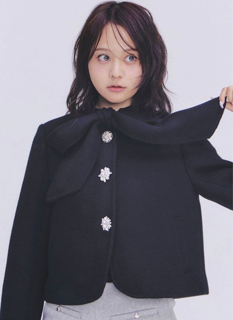 LILY BROWN 完売 2wayリボンビジューコート