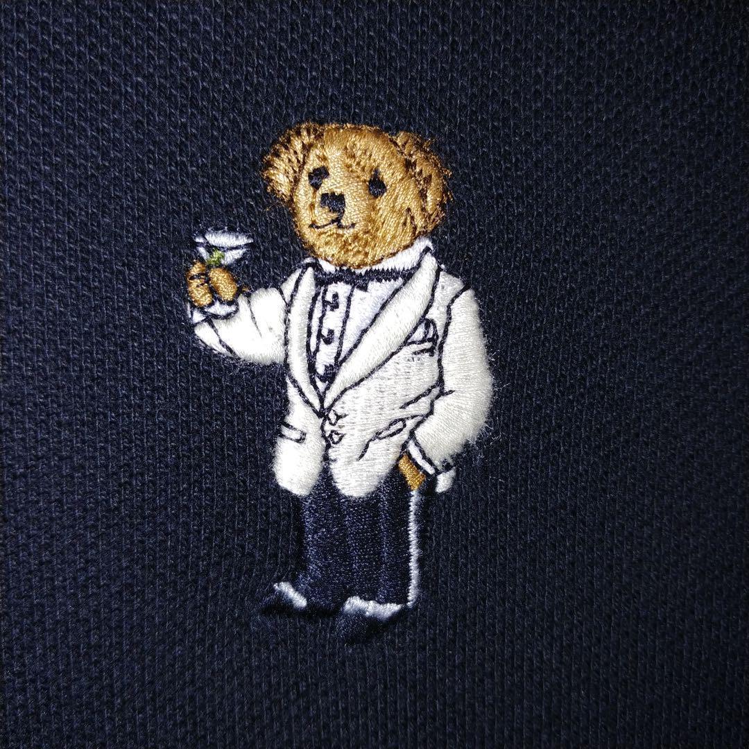 【人気デザイン】ラルフローレン ポロベアー 長袖ポロシャツ 黒 タキシード M