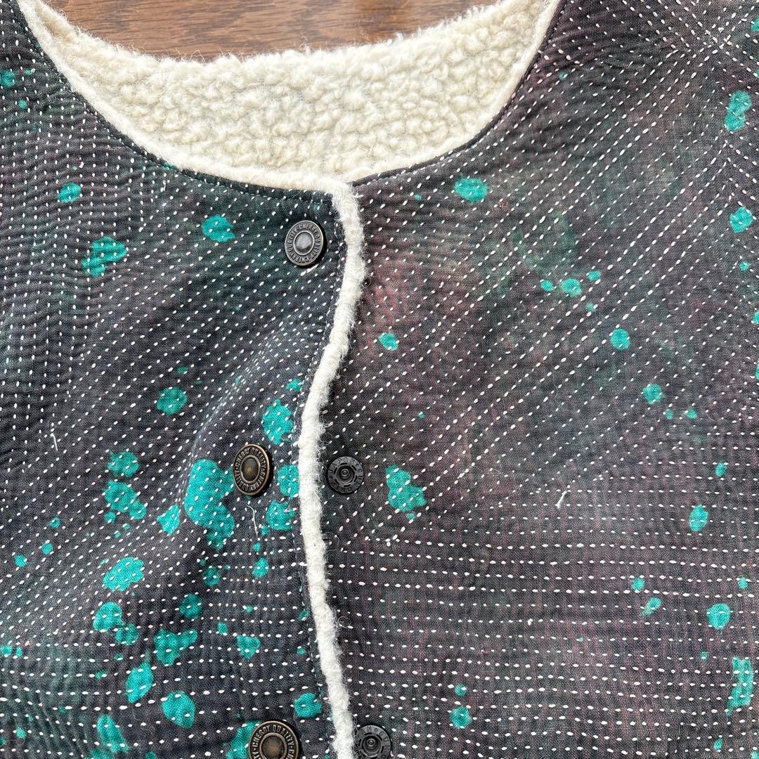 ラリーキルト　ボア　リバーシブル　ベスト