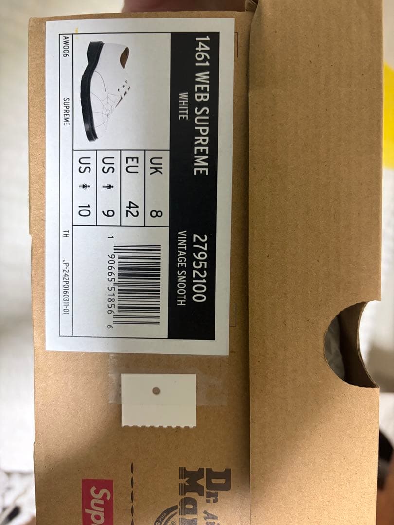 靴 Supreme Dr.Martens Spiderweb 3-Eye White