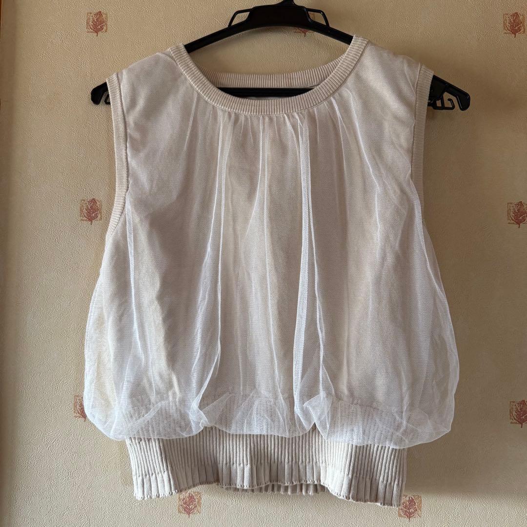 匿名配送・チュールレイヤードタンク