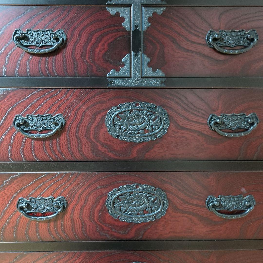 民芸たんす 134㌢高 アンティーク家具 和箪笥