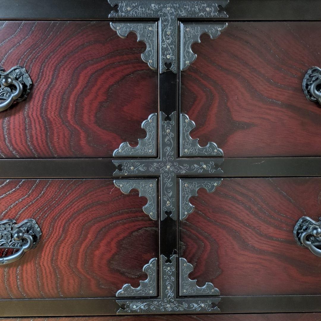 民芸たんす 134㌢高 アンティーク家具 和箪笥