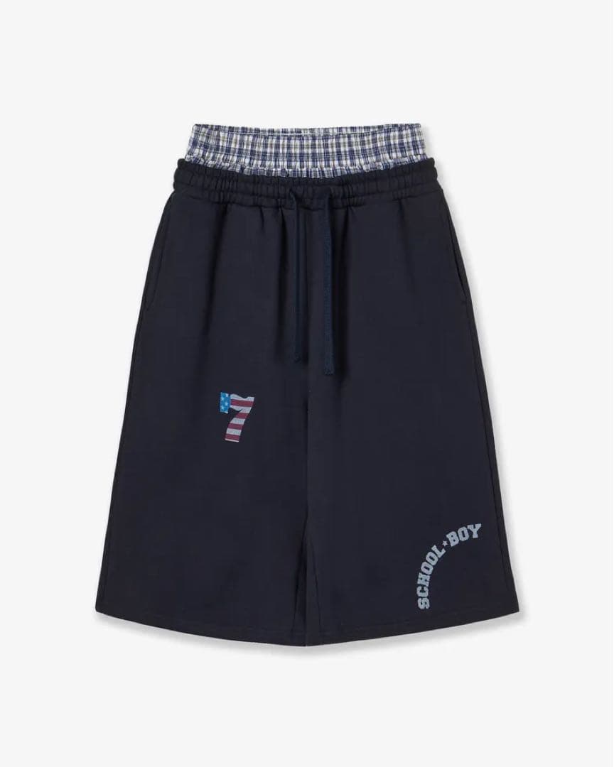 パンツ AEAE TRUNK LAYERED SWEATSHORTS [NAVY]