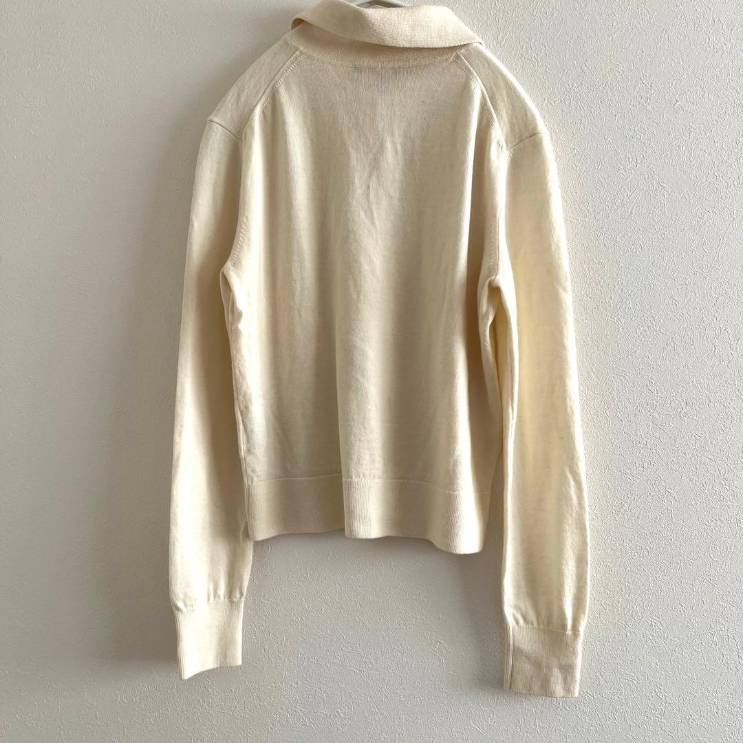 【美品】theory luxe セオリーリュクス　ポロニット　ショート丈　白