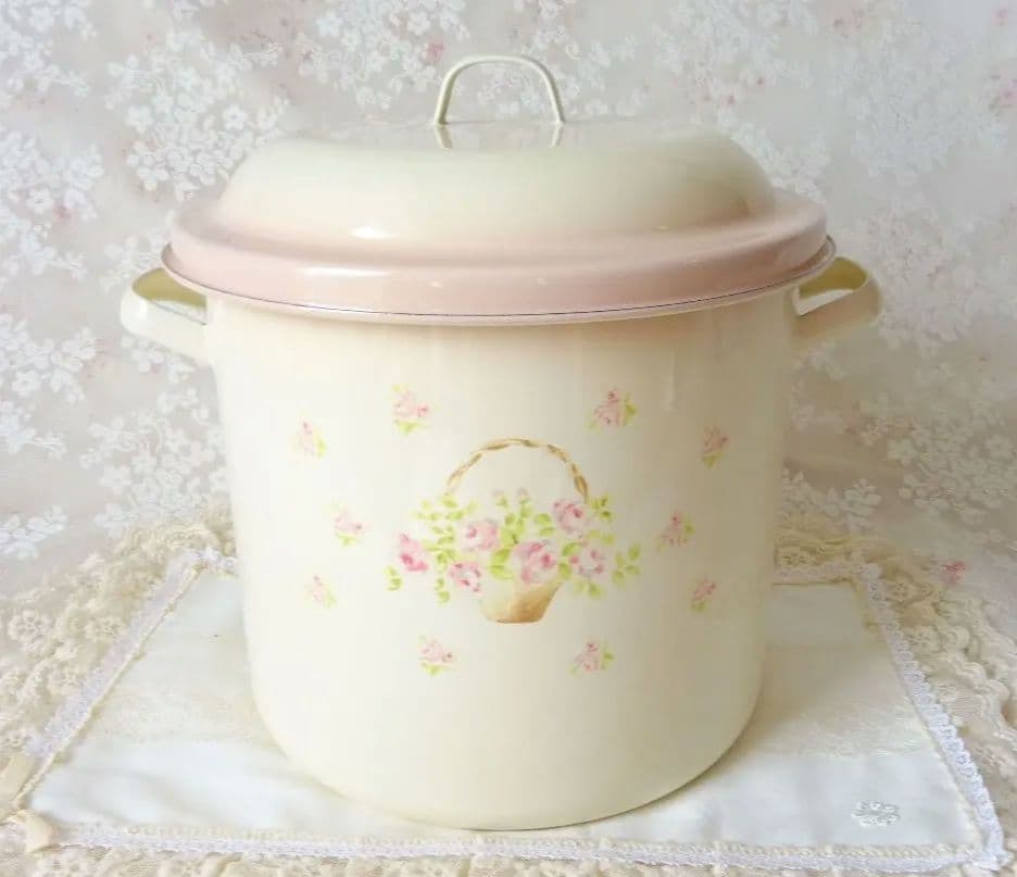 イマン　ローズバスケット　丸ストッカー　マニーローズ　ライス缶