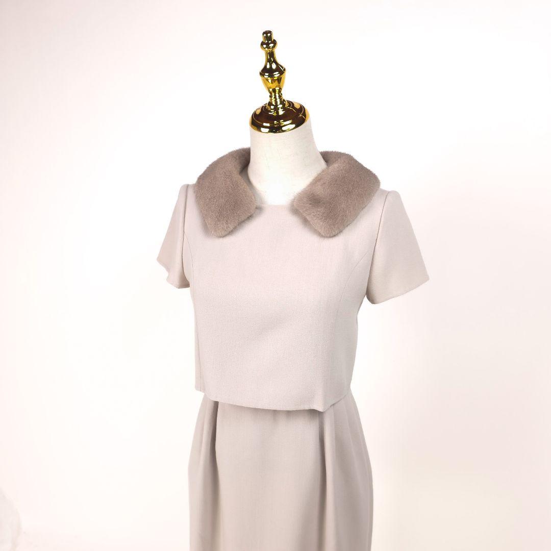 【極美品】フォクシー ミンク ファー 2WAY ワンピース ピンク 38