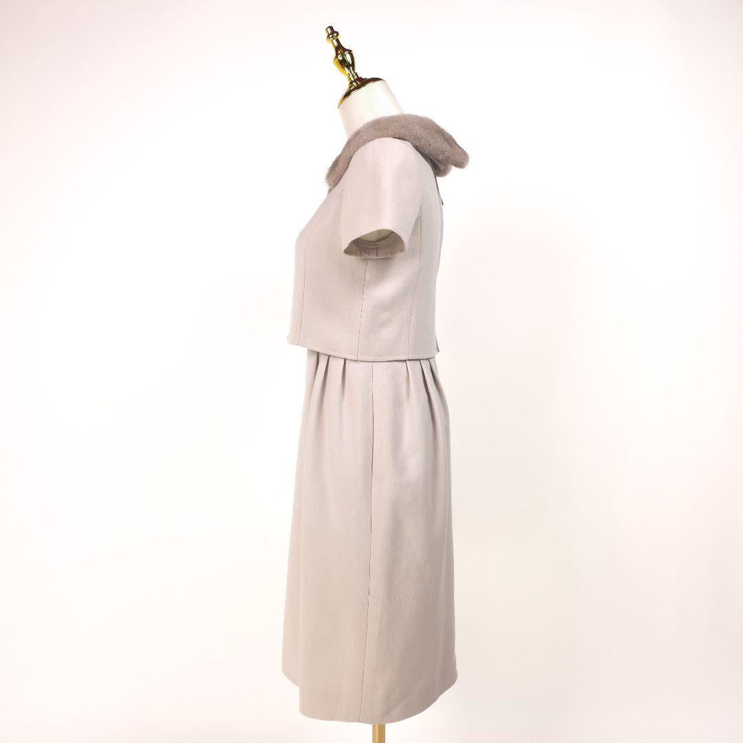 【極美品】フォクシー ミンク ファー 2WAY ワンピース ピンク 38