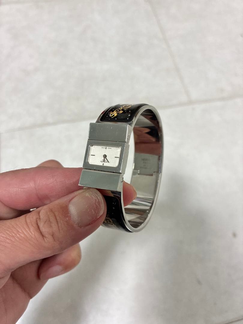 廃盤‼️希少‼️エルメス ロケ バングルクォーツ レア ヴィンテージ　黒