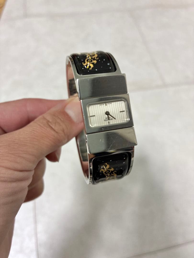 廃盤‼️希少‼️エルメス ロケ バングルクォーツ レア ヴィンテージ　黒