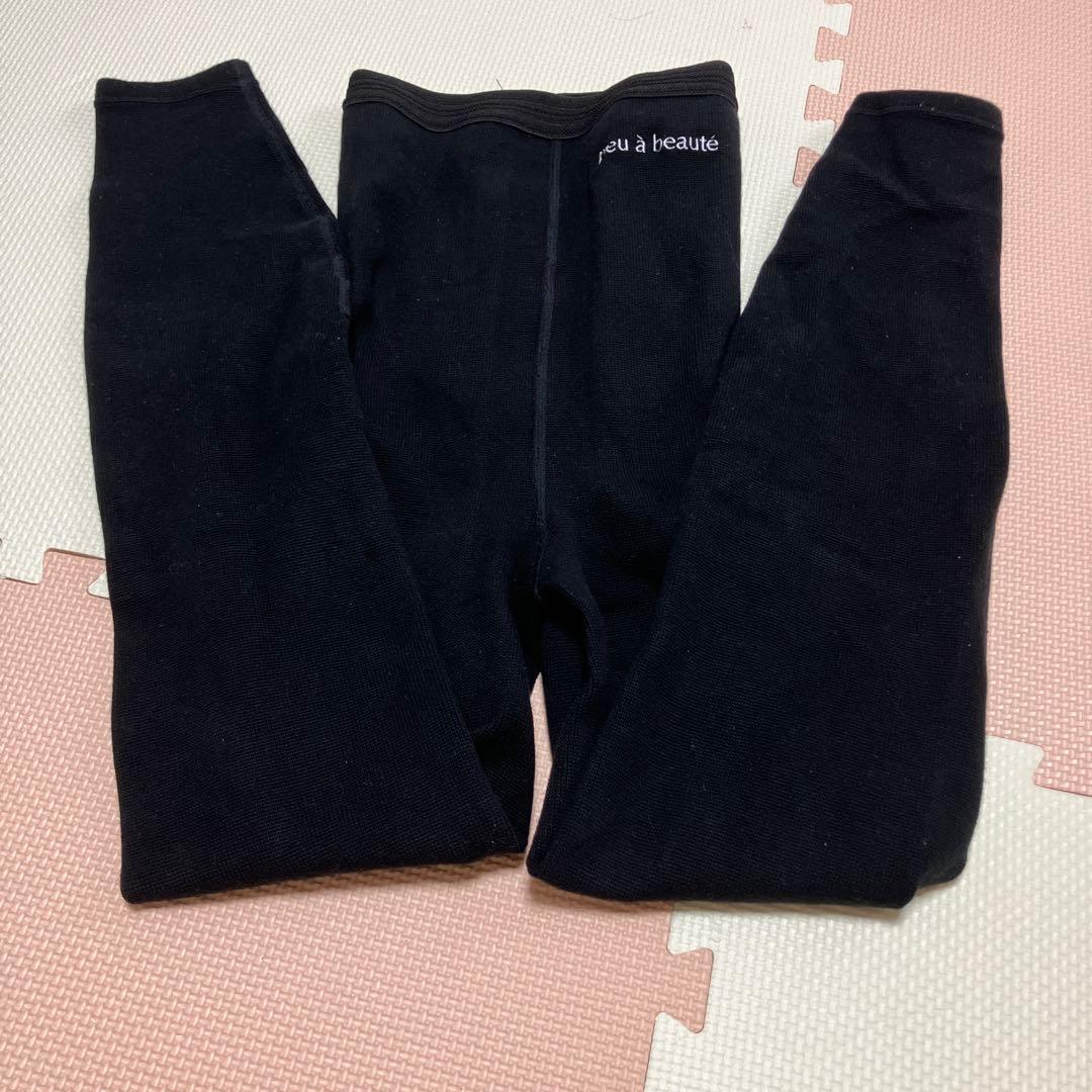 peu à beauté ブラックスパッツサポーターMサイズ