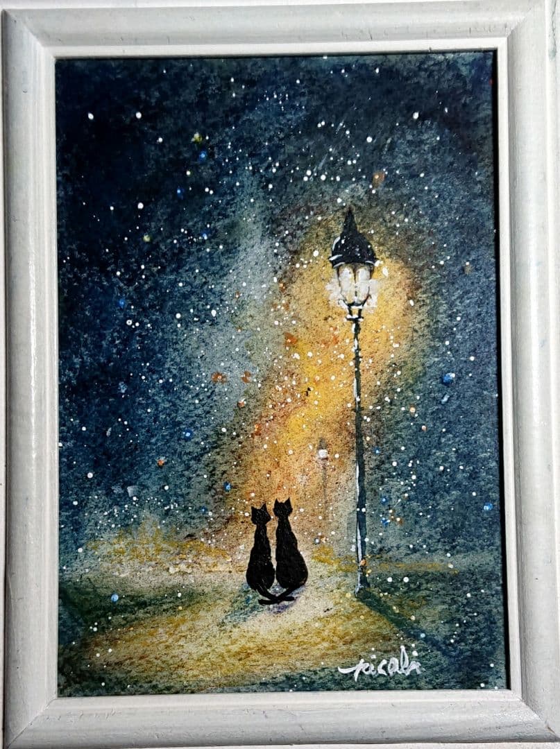 絵画 ★あつ★ 青の魔法 985 他2 点 原画 アート