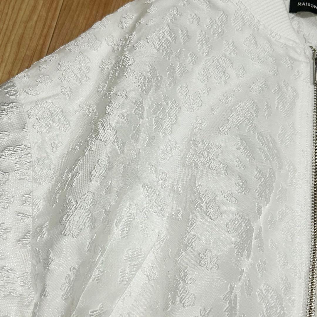 【美品】Maison Special ジャガードブルゾン　ホワイト