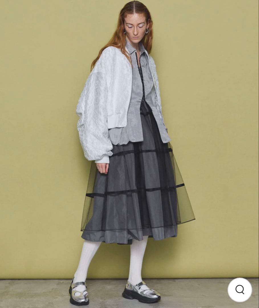 【美品】Maison Special ジャガードブルゾン　ホワイト