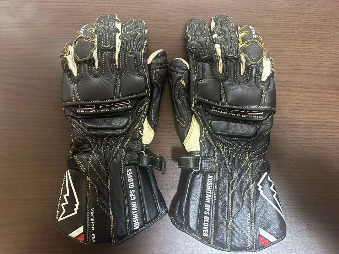 KUSHITANI GPS GLOVES 黒/白 レザー　Mサイズ