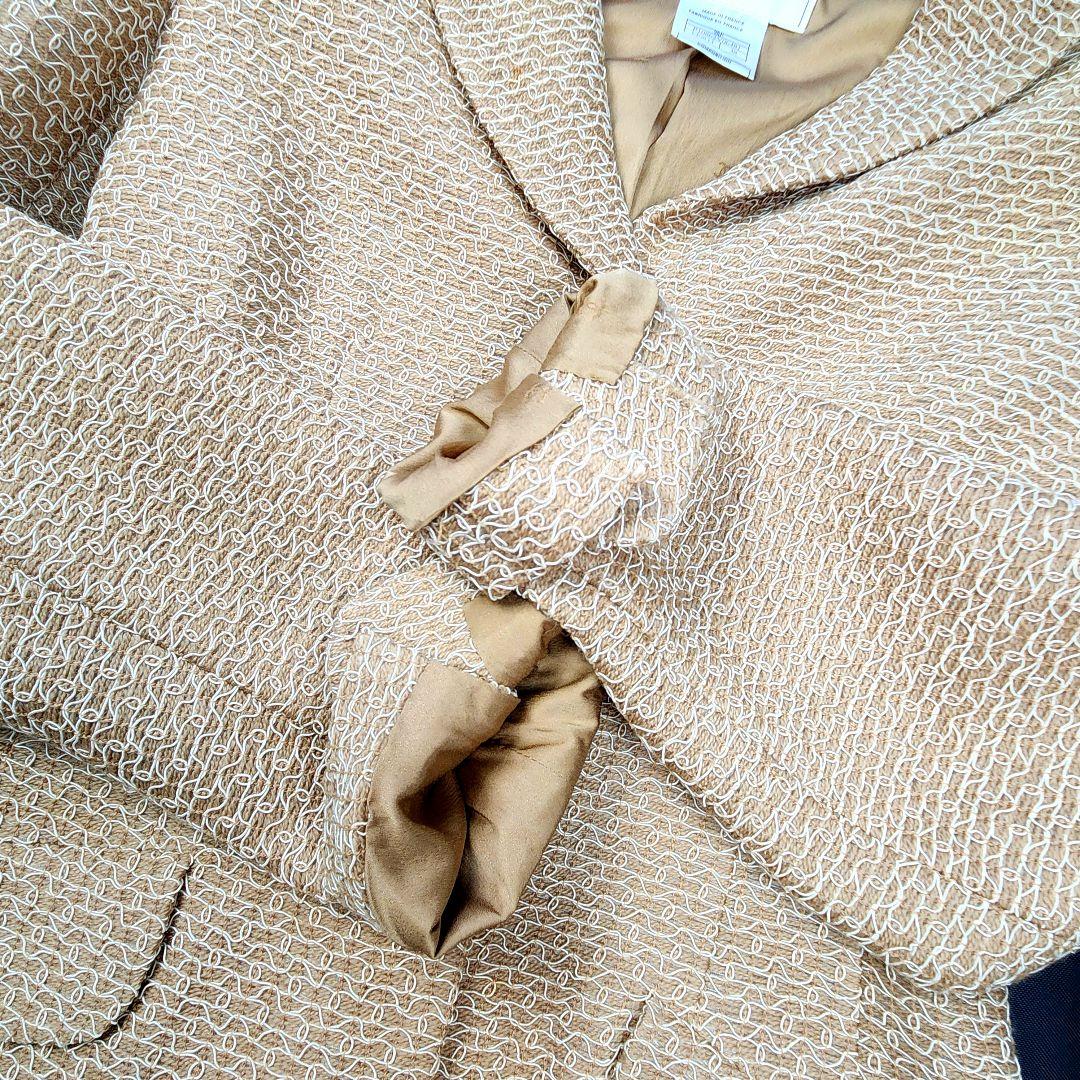 極美品✨CHANEL 98P ジャケット 刺繍 銀ボタン 38 ベージュ