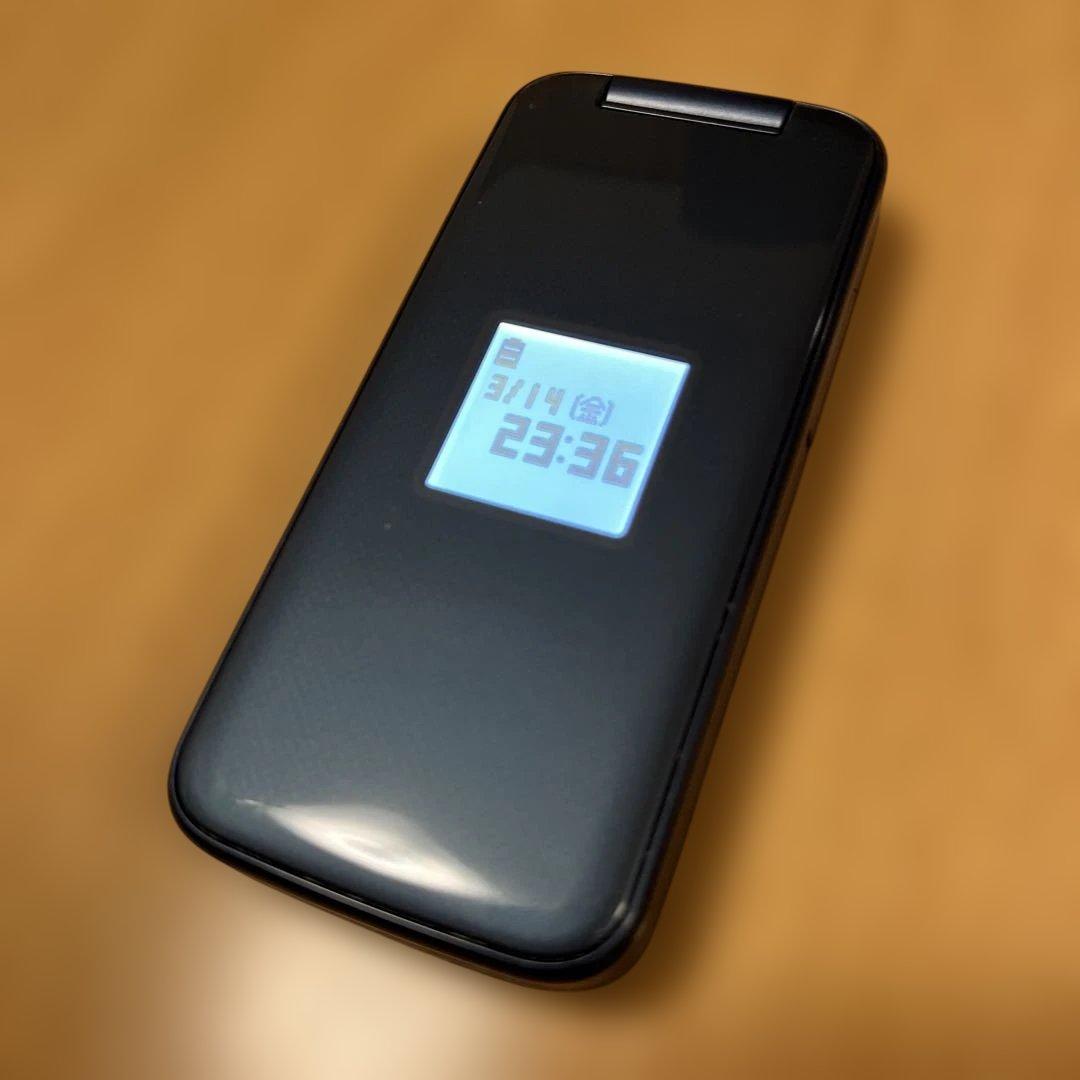 ドコモ　F-01M ガラケー　らくらくホン ブラック 純正充電器付き　美品