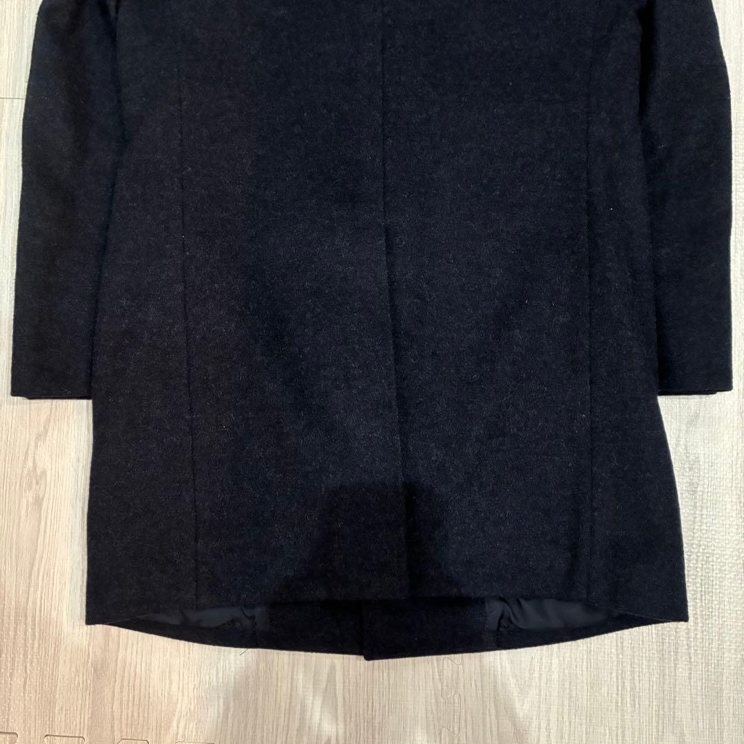 【美品】EDIFICEチェスターコートウールカシミヤ ネイビー