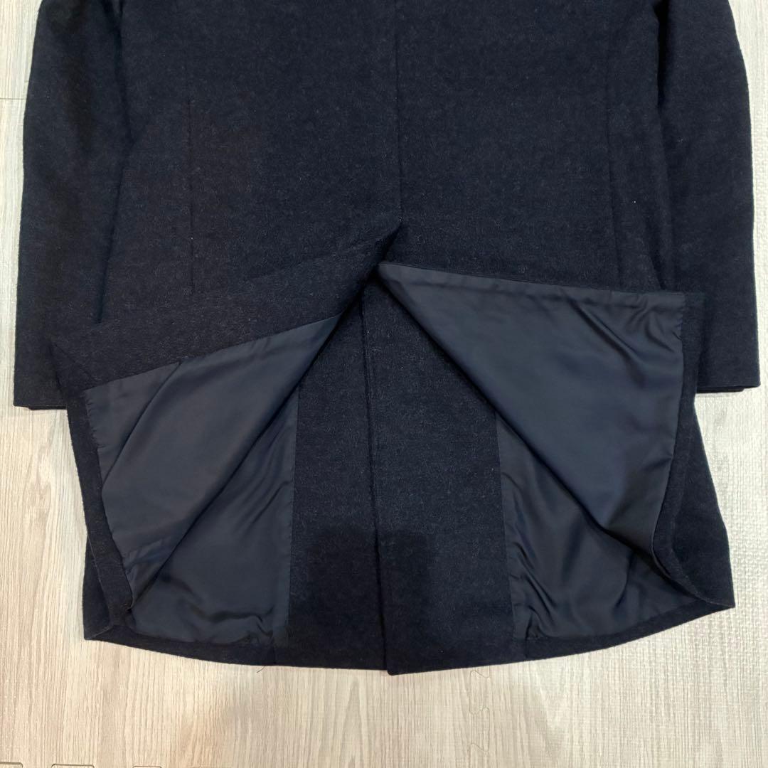 【美品】EDIFICEチェスターコートウールカシミヤ ネイビー