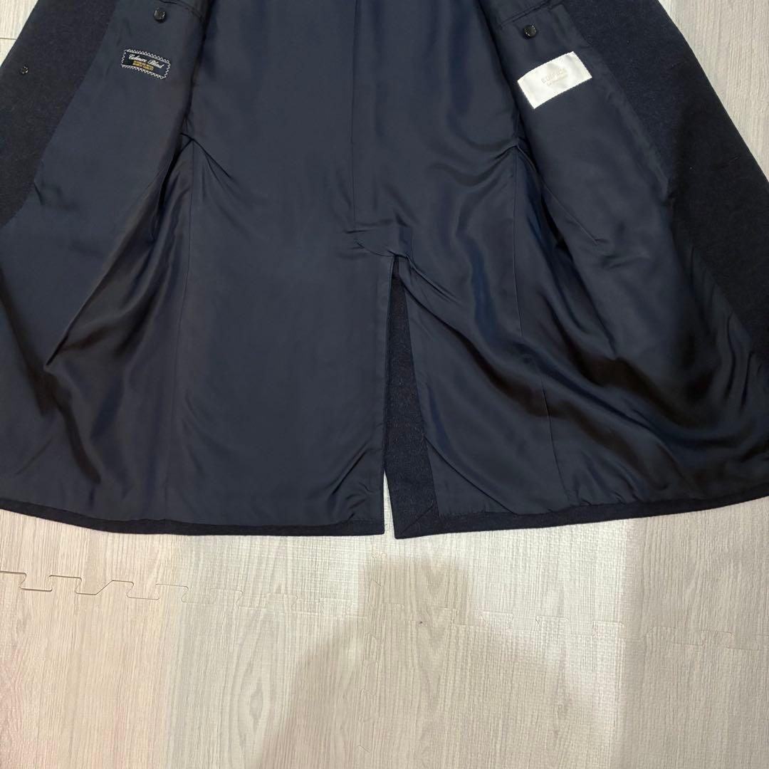 【美品】EDIFICEチェスターコートウールカシミヤ ネイビー