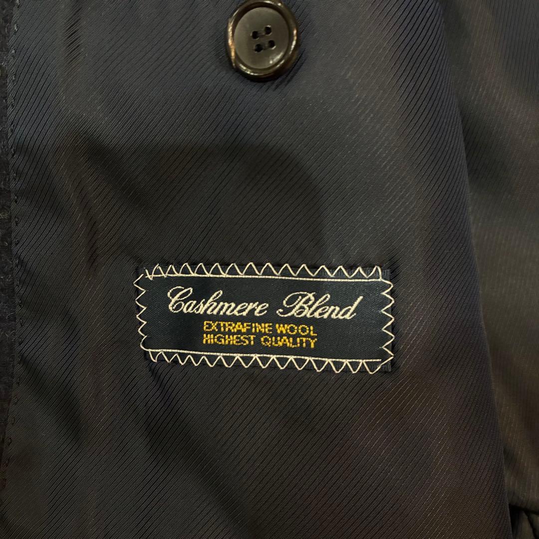 【美品】EDIFICEチェスターコートウールカシミヤ ネイビー