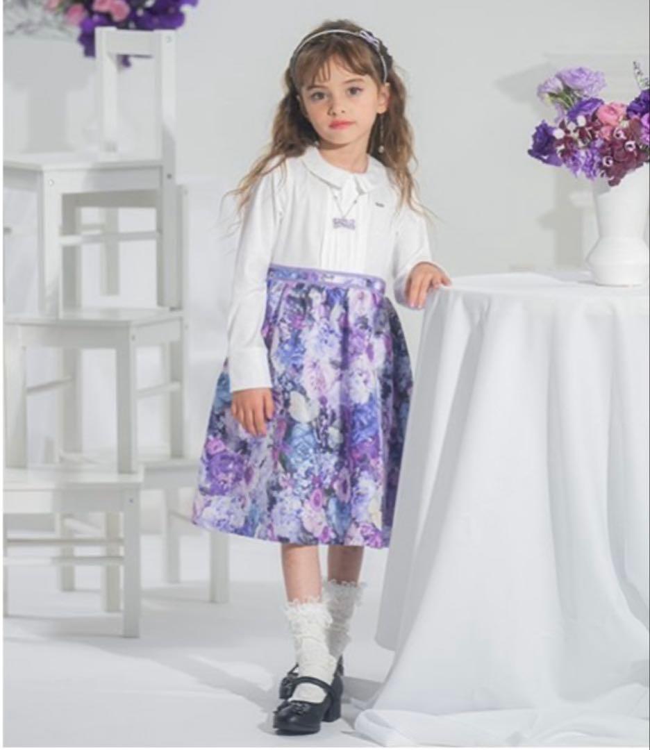 ANNA SUI mini BloomingGarden総柄ドッキングワンピース