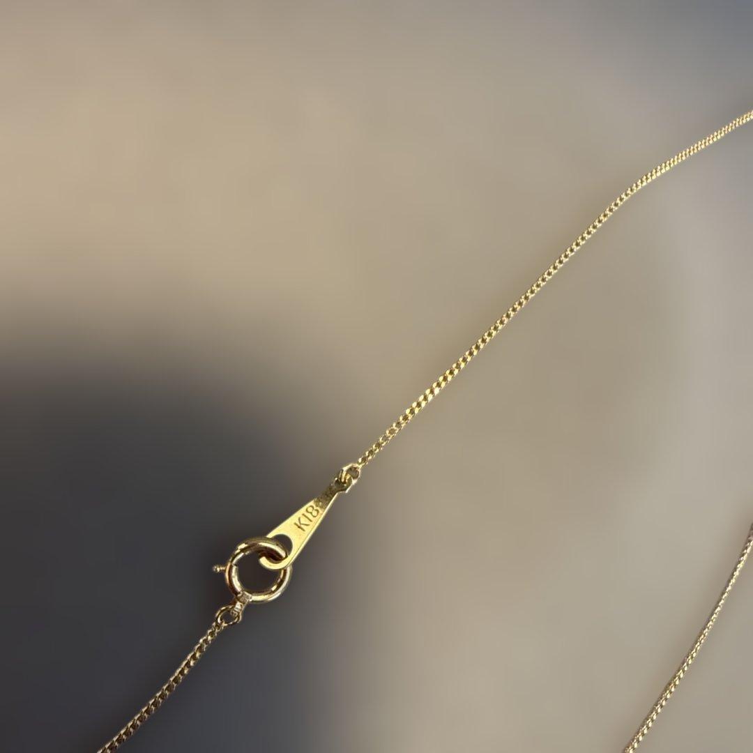 18金 K18 ハートトップ付 ネックレス 2.1g 40㎝ W543