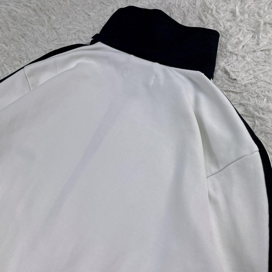 アディダス トラックジャケット 襟高 刺繍ロゴ 3本ライン　トレフォイル