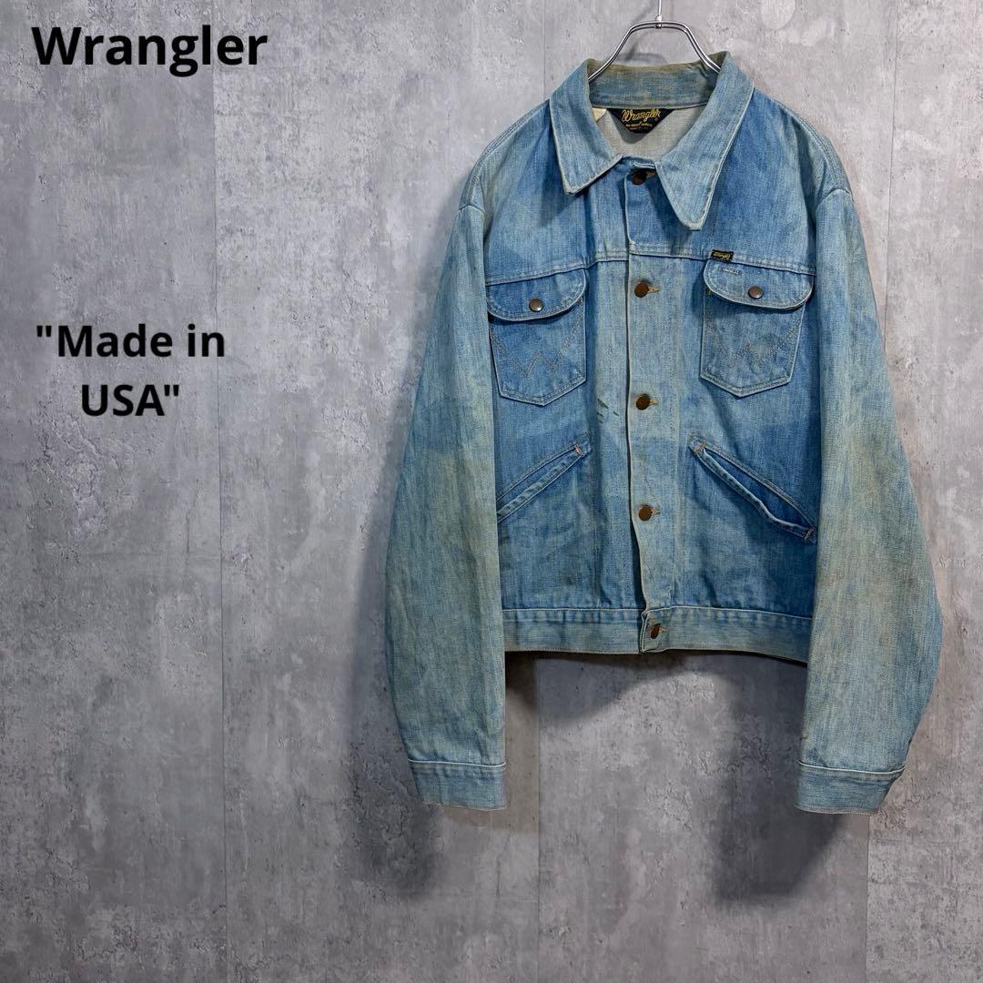 Wrangler USA製126MJデニムジャケット80s三角タグ雰囲気系ボロ