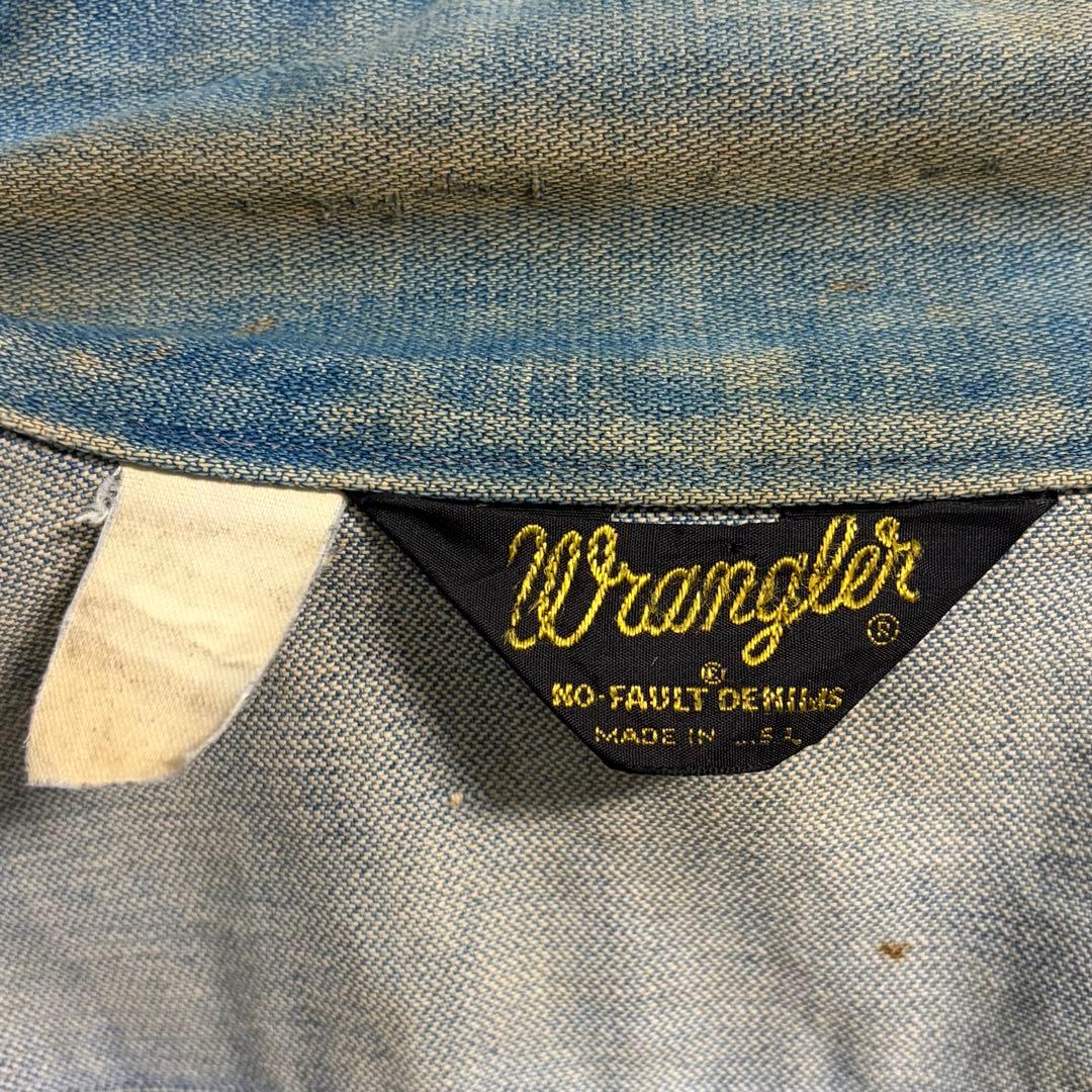 Wrangler USA製126MJデニムジャケット80s三角タグ雰囲気系ボロ