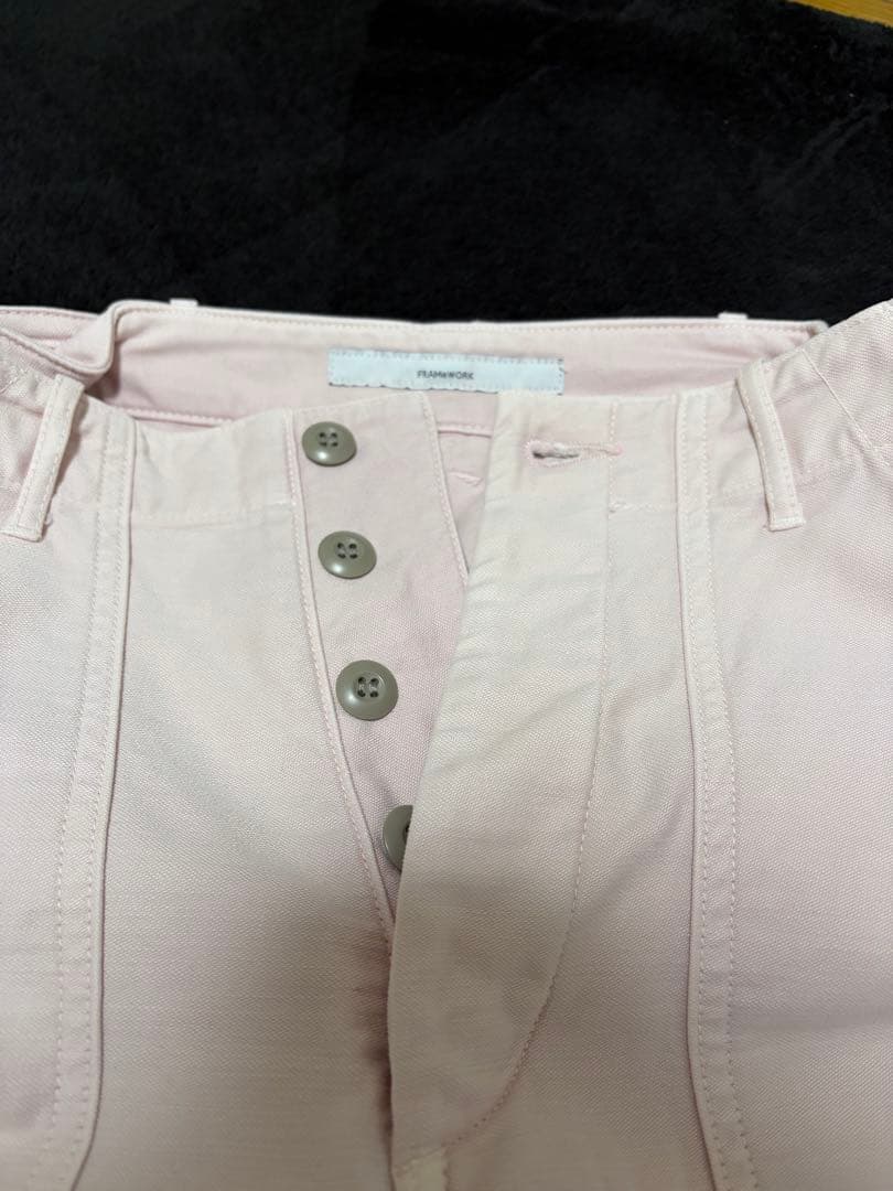 FRAMeWORK ライトミリタリースラブベイカーパンツ　ピンク