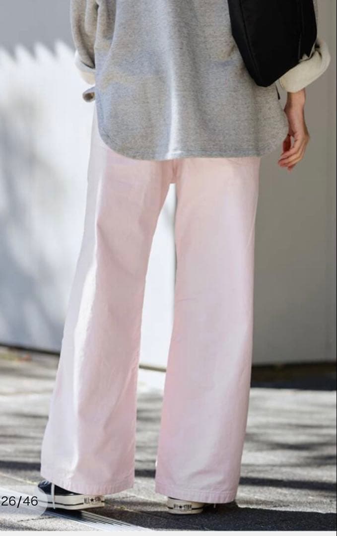 FRAMeWORK ライトミリタリースラブベイカーパンツ　ピンク