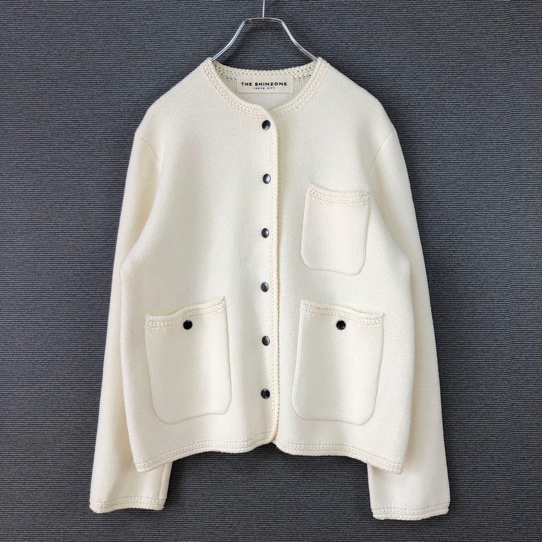 THE SHINZONE ニットジャケット F エクリュ