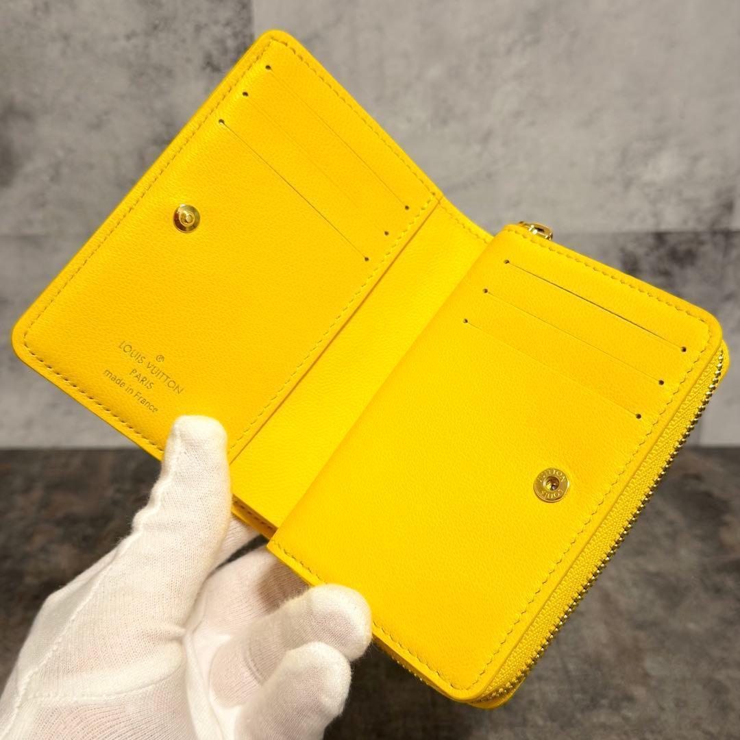 未使用級⭐️ルイヴィトン ポルトフォイユ ルー 折り財布 ラムレザー 黄 限定色
