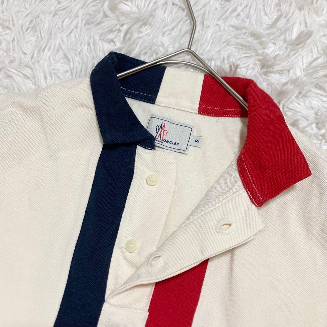 モンクレール ポロシャツ センターロゴ トリコロール 鹿の子 マグリア S