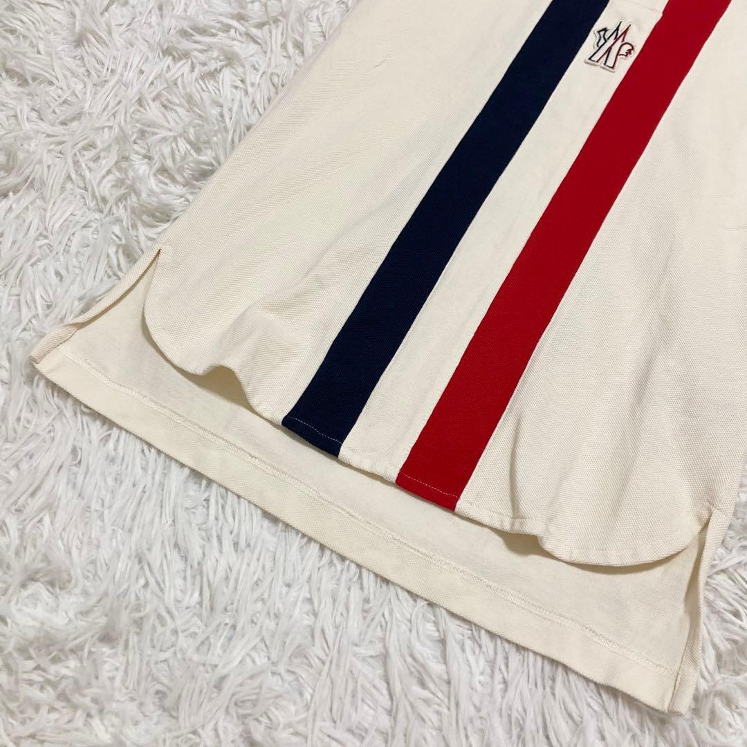 モンクレール ポロシャツ センターロゴ トリコロール 鹿の子 マグリア S