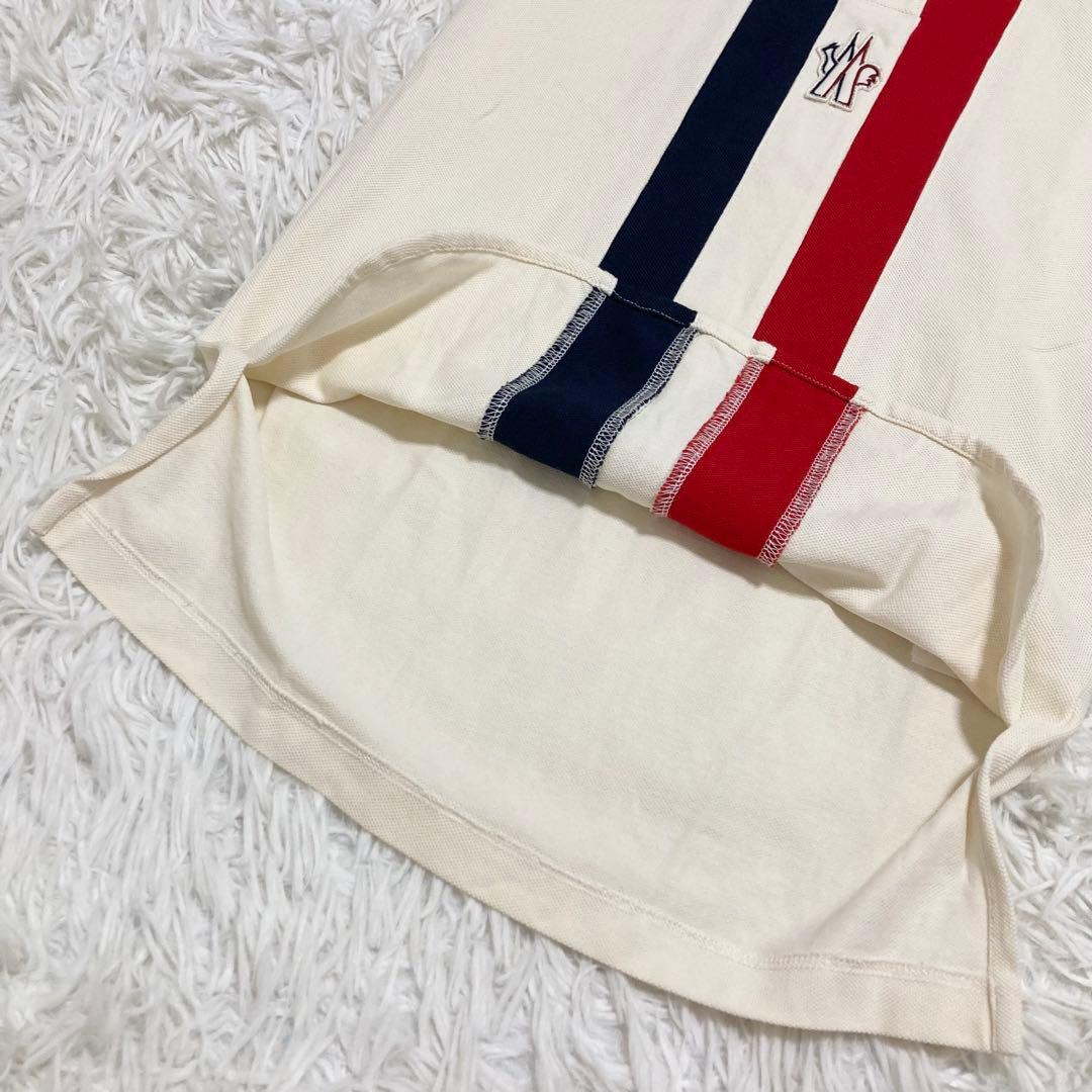 モンクレール ポロシャツ センターロゴ トリコロール 鹿の子 マグリア S