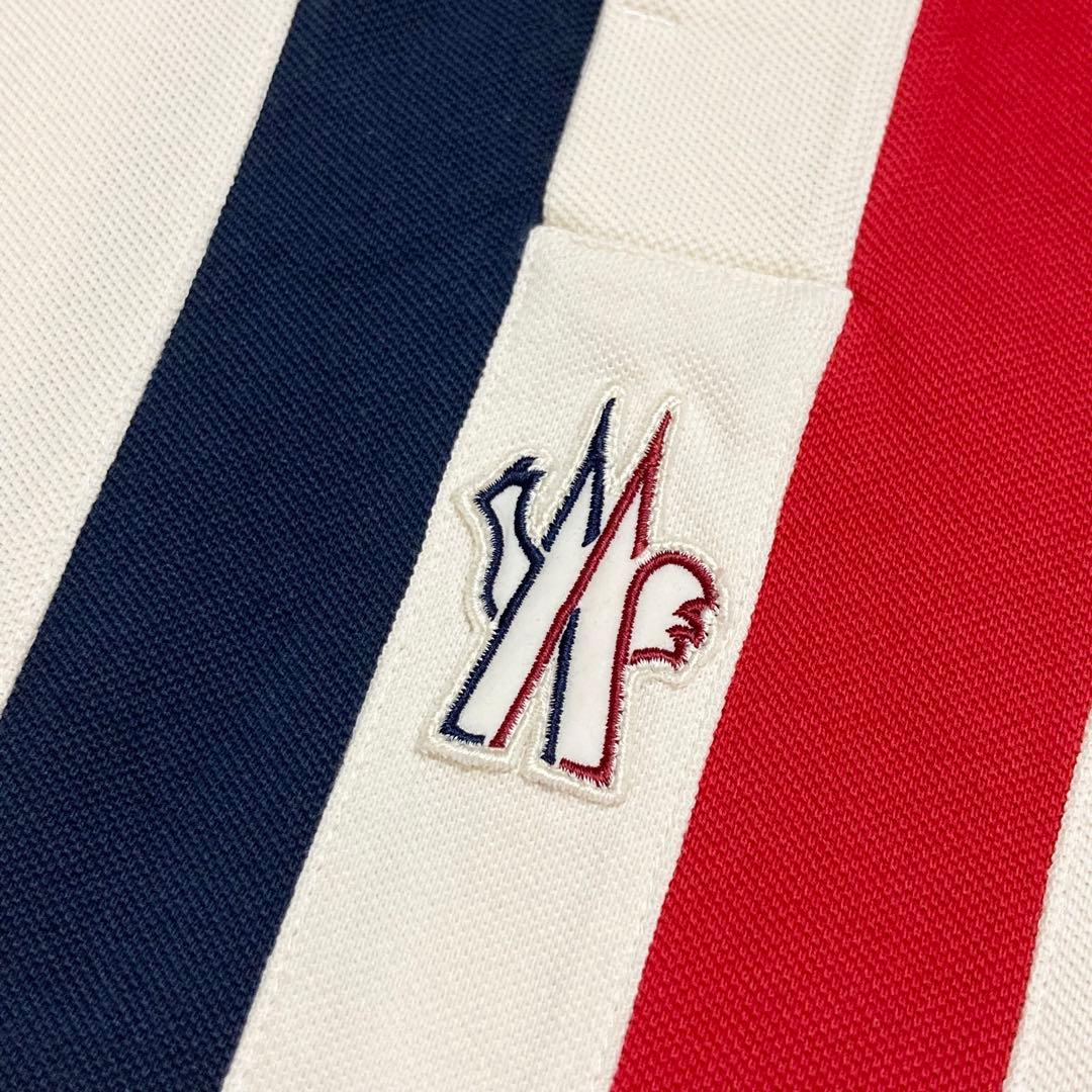 モンクレール ポロシャツ センターロゴ トリコロール 鹿の子 マグリア S