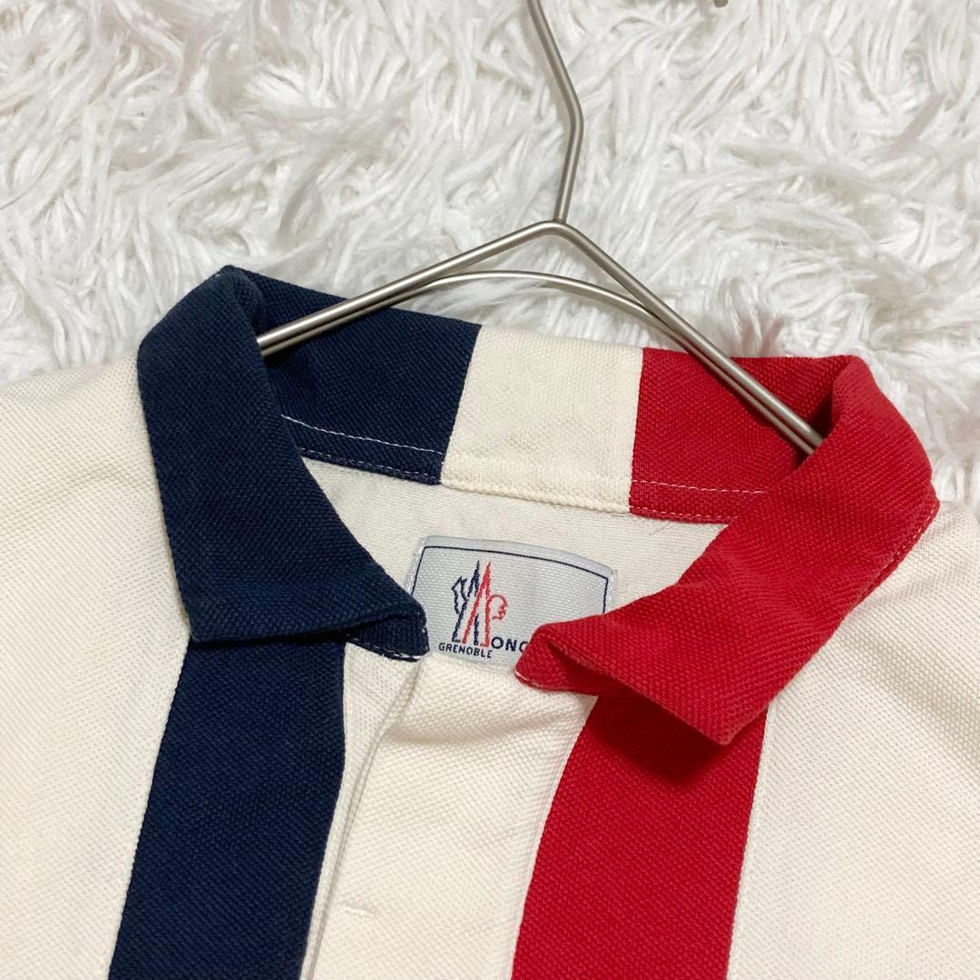 モンクレール ポロシャツ センターロゴ トリコロール 鹿の子 マグリア S