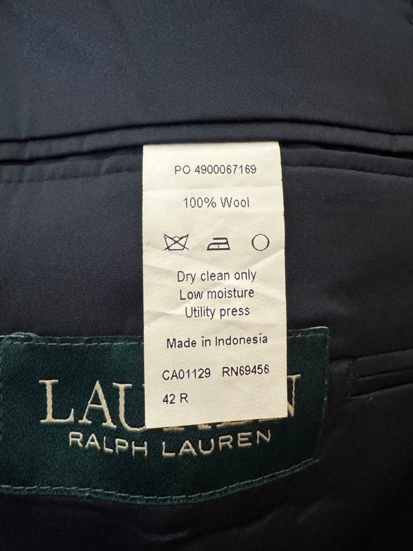 【美品】Ralph Lauren 紺ブレ ウール100%