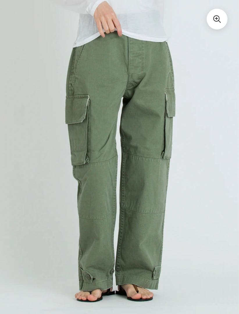 美品✨TICCA ティッカ カーゴパンツ(フランス軍)カーキ