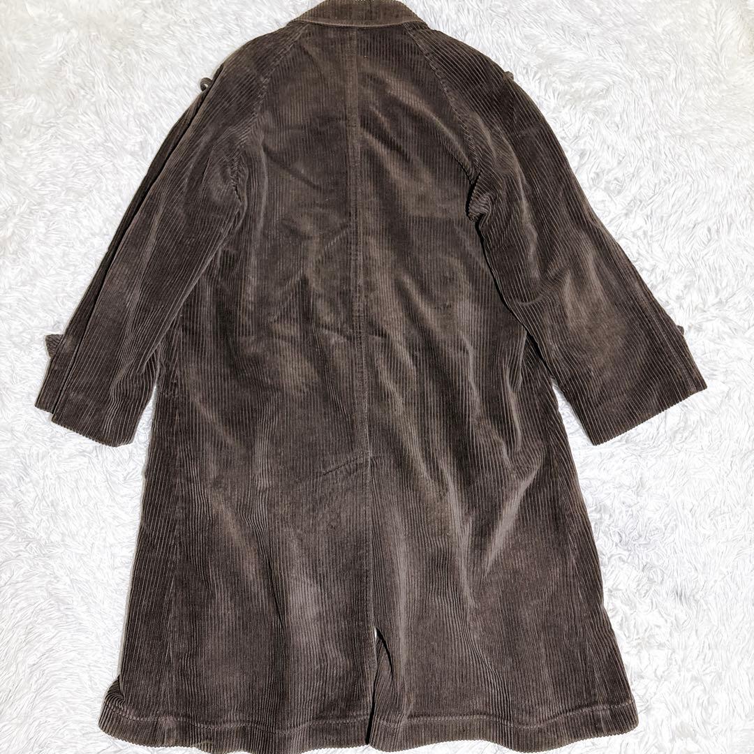 YSL イヴサンローラン コーデュロイコート 茶 メンズS相当 ロング
