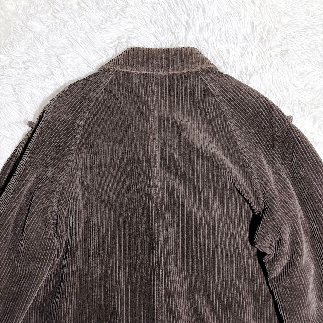 YSL イヴサンローラン コーデュロイコート 茶 メンズS相当 ロング