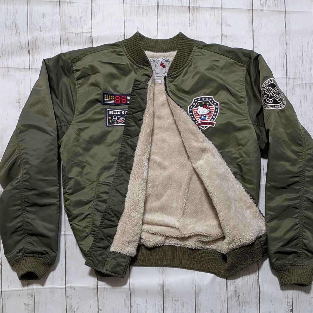 【レア】HELLO KITTY ハローキティ MA-1 バック刺繍 LL メンズ